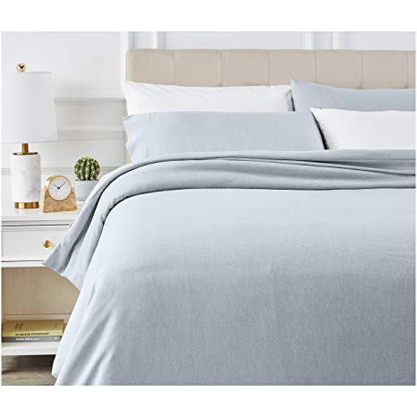 AmazonBasics Chambray Duvet Cover Set - Full/Queen, Denim Wash