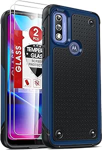 LeYi for Moto G Play 2023 Case:G Pure Phone Case&G Power 2022 Phone Case with 2 PCS Screen Protectors,Protective Hard Heavy Duty Dropproof Shockproof Case for Moto G Pure/G Power 2022/G Play 2023,Blue