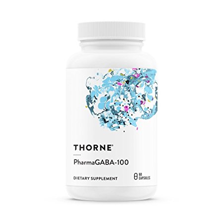 Thorne Research - PharmaGABA-100 - Natural Source GABA (Gamma-Aminobutyric Acid) Supplement - Promotes a Calm, Relaxed, Focused State of Mind - 60 Capsules