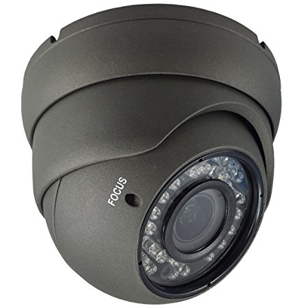 DigiHiTech AHD 720p Megapixel 2.8-12mm Night Vision Analog HD 36 IR LEDs Day and Night Vandalproof Outdoor Indoor Weatherproof Aluminum Varifocal Color Dome Camera FS1109IRODVA/28AH