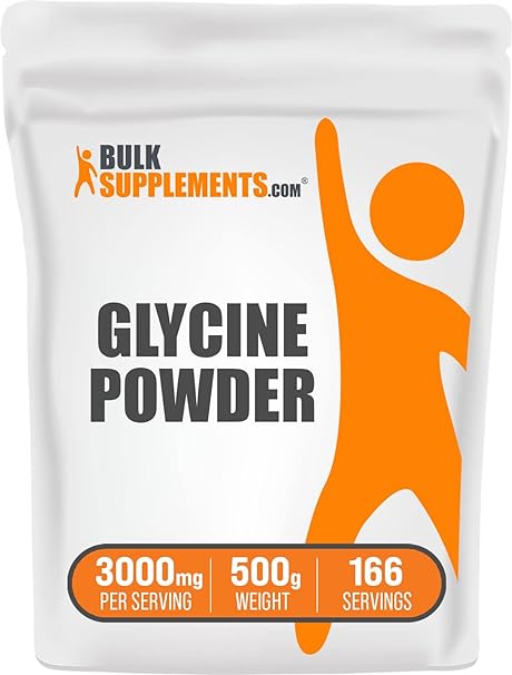BulkSupplements.com Glycine Powder - L-Glycine Powder, Glycine Supplements, Glycine 3000mg - Glycine Amino Acid, Pure & Gluten Free - 3000mg per Serving, 500g (1.1 lbs)