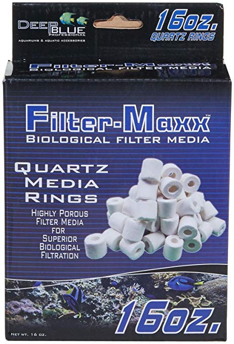 Deep Blue Professional Filter-Maxx Quartz Media Rings 16 Ounces