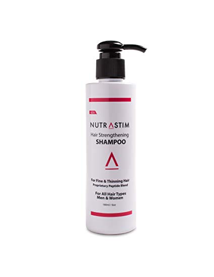 NutraStim Hair Strengthening Shampoo Anti-Thinning Shampoo, Infused with Niacin, Biotin, Caffeine, Antioxidants and Other Natural Ingredients for All Hair Types, Men and Women