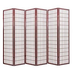 Japanese Oriental Style Room Screen Divider (Cherry 6 Panel)