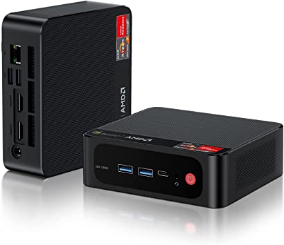 Beelink SER5 Mini PC, AMD Ryzen 7 5800H(up to 4.4GHz) 8C/16T, Mini Computer 16GB DDR4 RAM 500GB NVME SSD, Mini Desktop Computer 4K@60Hz Triple Screen Display WiFi 6 BT5.2 WOL PXE HTPC