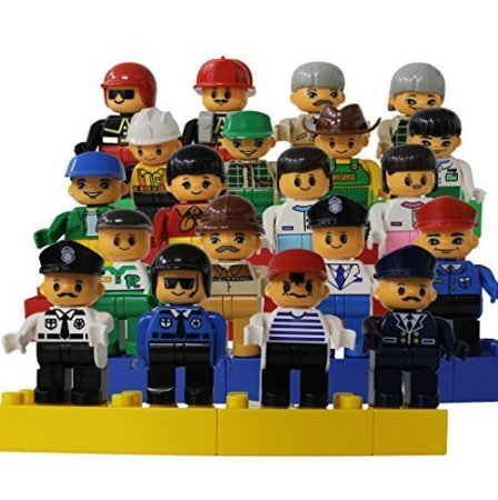 A Set of 20 Family and Community Figures Duplo Compatible