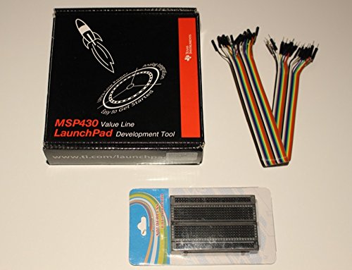TI LaunchPad MSP-EXP430G2 with breadboard and wires bundle