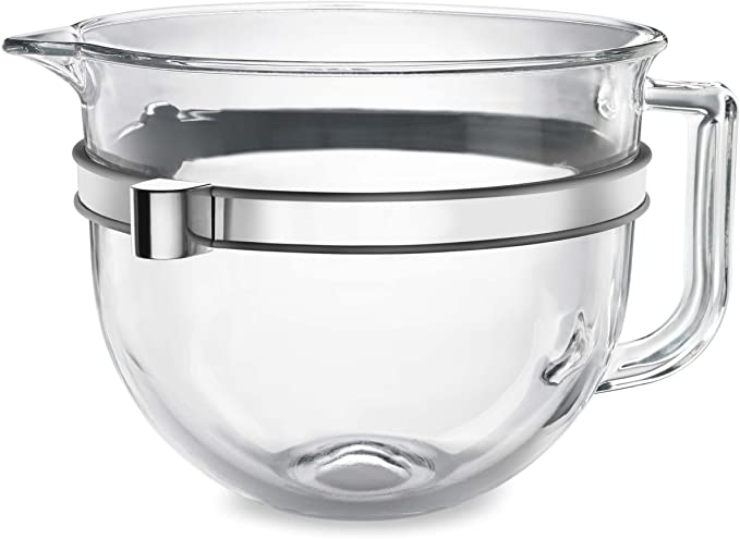 KitchenAid F Series 6 Quart Glass Stand Mixer Bowl, Clear