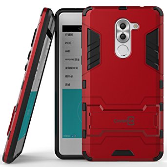 Huawei Honor 6X Case, Huawei Mate 9 Lite Case, CoverON [Shadow Armor Series] Hard Slim Hybrid Kickstand Phone Cover Case for Huawei Honor 6X or Mate 9 Lite - Ruby Red