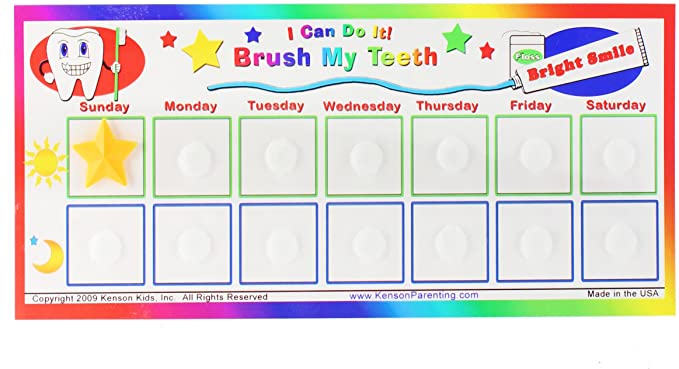 Kenson Kids I Can Do It! Brush My Teeth Reward Chart KPSOH3000