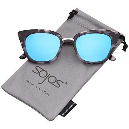 SOJOS Cat Eye Brand Designer Sunglasses Fashion UV400 Protection Glasses SJ2052