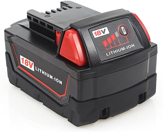 Waitley M18 18V 6.0Ah Replacement Battery Compatible with Milwaukee M18 18v 6000mAh M18B 48-11-1820 48-11-1850 48-11-1828 48-11-10 Lithium-Ion Battery Cordless Power Tools