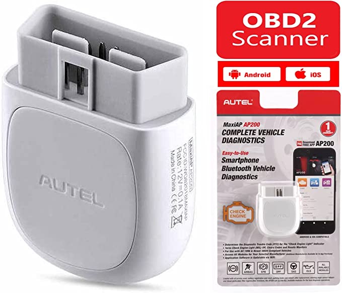 Autel MaxiAP AP200 Obd2 Scanner Bluetooth 25 Service Functions Auto OBDII Diagnostic Scan Tool iOS & Android Full Systems Code Reader Same Functions as MK808 Advanced AL329