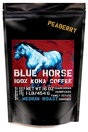 Farm-direct: 100% Kona Coffee, Peaberry, Whole Beans, 1 Lb