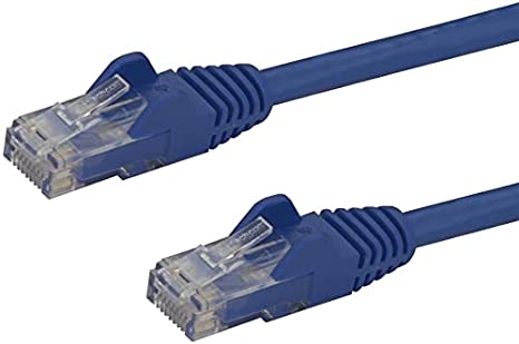 StarTech.com 14ft CAT6 Ethernet Cable - Blue CAT 6 Gigabit Ethernet Wire - 650MHz 100W PoE RJ45 UTP Network/Patch Cord Snagless w/Strain Relief Fluke Tested/Wiring is UL Certified/TIA (N6PATCH14BL)