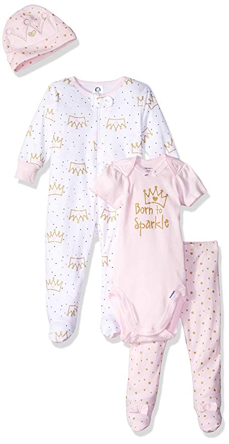 Gerber Baby Girls 4-Piece Take Me Home Set,