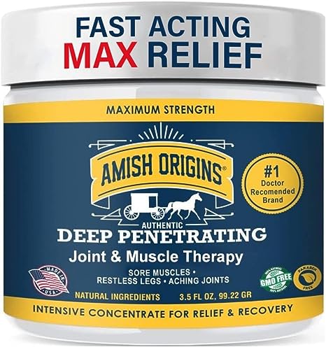 Amish Origins Maximum Strength Deep Penetrating Relieving Ointment (3.5 Fl Oz (Pack of 1)