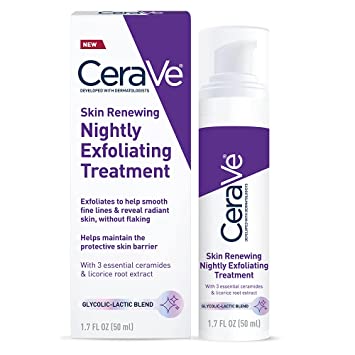 CeraVe Anti Aging Face Serum with Glycolic Acid, Lactic Acid, and Ceramides | Dark Spot Corrector for Face | 1.7 Ounce