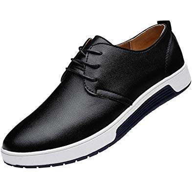 Timyy Men's Casual Oxford Shoes Lace-up Flat Fashion Sneakers