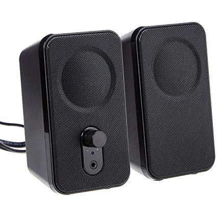 AmazonBasics Computer Speakers for Desktop or Laptop PC | AC-Powered (US Version)