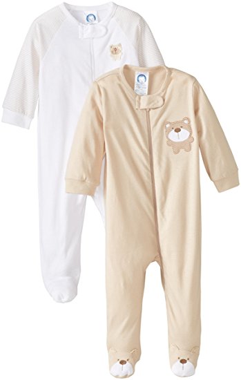 Gerber Unisex Baby 2 Pack Zip Front Sleep 'N Play