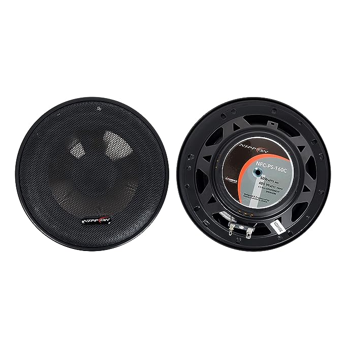 Nippon Power NFC-PS-160C Dual Cone Inside Coaxial One Way Car Speaker Box for All Vehicles_400W (160mm, Black)