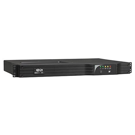 Tripp Lite 750VA Smart UPS Back Up, Sine Wave, AVR, 120V 600W Line-Interactive, SNMP Card, 1U Rackmount, USB, DB9 Serial (SMART750RM1UN)