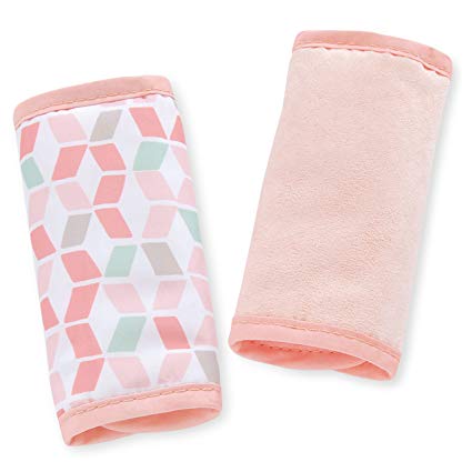 Carter's Soft Reversible Strap Cover for Carseats and Strollers Lattice, Pink