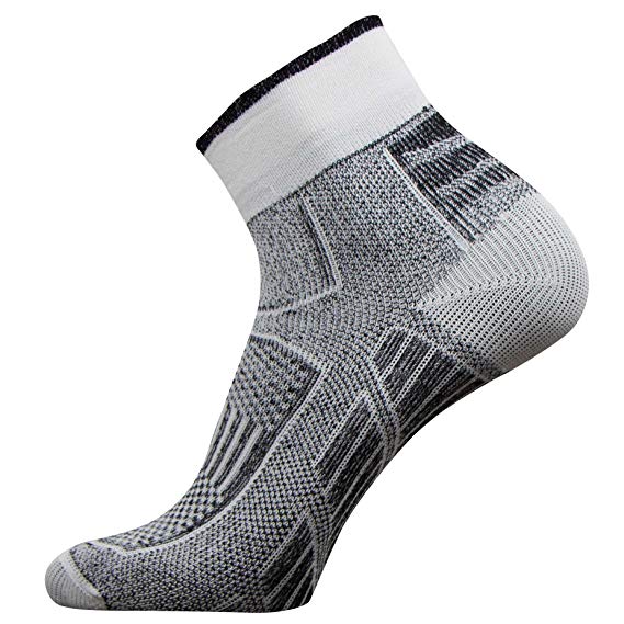 Pure Athlete Running Socks Quarter Length - Lightweight, Thin, Moisture Wicking - Anti-Blister Athletic Sock