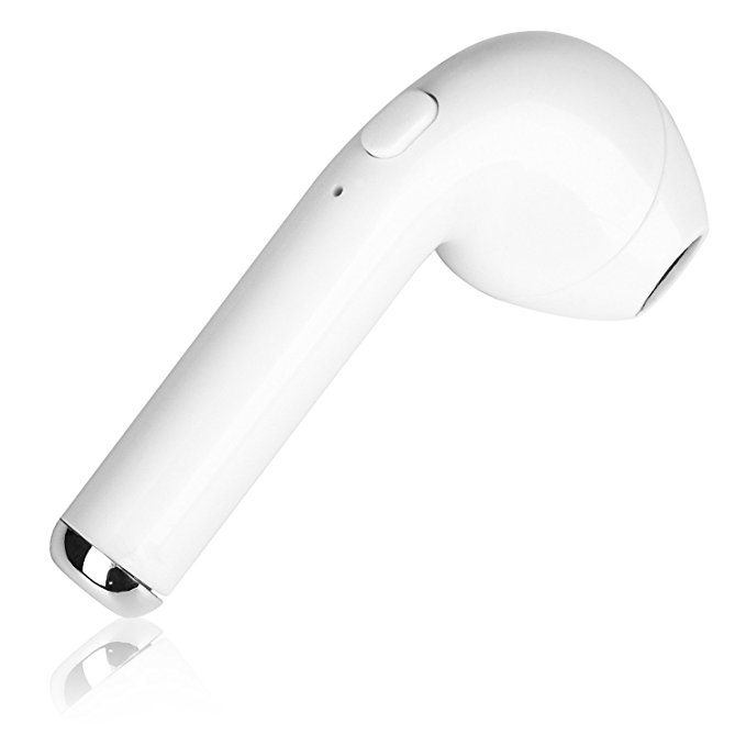 Bluetooth Earbud, Wireless Headset with Mic In-Ear Headphone Stereo Earpiece Earphone Noise Cancelling Mic for iPhone X 8 8 plus 7 7plus 6S 6 IOS Samsung Galaxy Android Cell Phone (1 PCS (Right Ear))