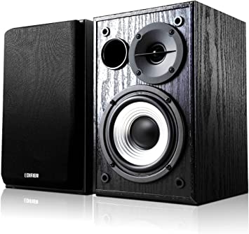 Edifier R980T Active Bookshelf Speakers System - 2.0 Computer Speaker, 24W, MDF Wooden Enclosure, Dual RCA, 4inch Bass Driver, 13mm Tweeter, Powered Studio Monitor (Pair)