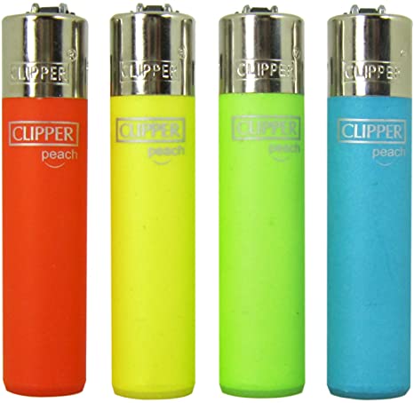 Clipper Mini Peach Lighter - 4 Pack