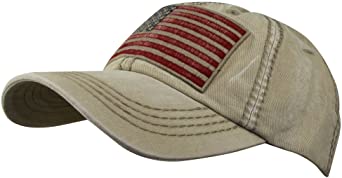 MINAKOLIFE Men Women Washed Cotton Vintage USA Flag Low Profile Summer Baseball Cap Hat