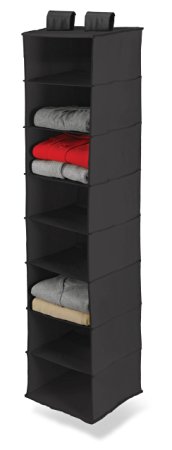 Honey-Can-Do SFT-01246 Hanging Closet Organizer, Black, 8-Shelf