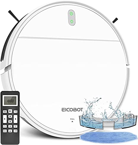 EICOBOT Robot Vacuum Cleaner and Mop Combo, Robotic Vacuum Cleaner, 2-in-1 Vacuum and Mop, Slim, Self-Charging, Ideal for Hard Floor, Pet Hair