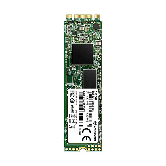 Transcend 512GB M.2 SATA Internal Solid State Drive | SATA III MTS830 6Gb/s 80mm SSD