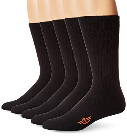 Dockers Men's 5 Pack Cushion Comfort Sport Crew Socks