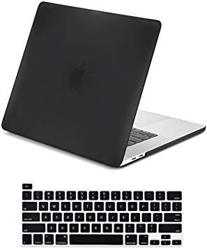 TOP CASE - 2 in 1 Signature Bundle for MacBook Pro 16 inch (2019 Release), Rubberized Hard Case and Keyboard Cover for MacBook Pro 16" with Touch Bar and Touch ID Model A2141 - Black