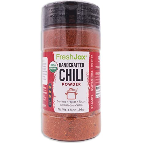 FreshJax Premium Gourmet Organic Spice Blends (Handcrafted Spicy Organic Chili Powder)