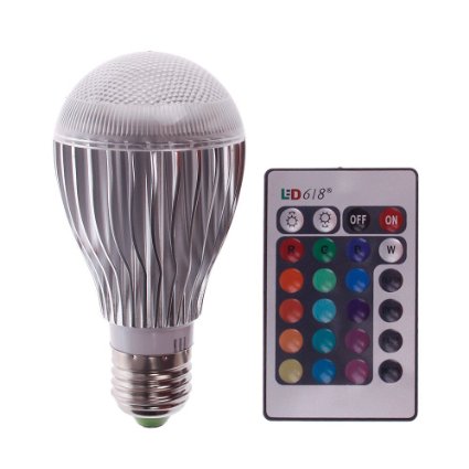 Eachbid 10W LED RGB Magic Lamp Light Bulb, Color Changing Spotlight with Remote Control