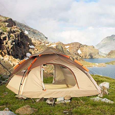 ZOMAKE Automatic Camping Tent 2 3 Person - 4 Season Backpacking Tent Portable Dome Quick Up Tent