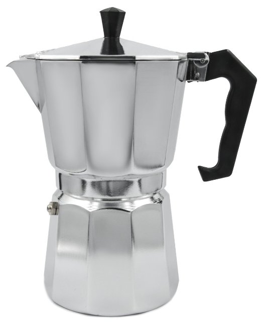 Utensil - High Quality 6-Cup Aluminum Italian Moka Stovetop Espresso Coffee Maker - Free Replacement Gasket Included