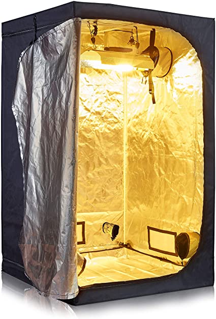 GreenHouser High Reflective Grow Tent Indoor Grow Room for Planting Fruit Flower Veg with Removable Water-Proof Floor Tray (36"x36"x72")