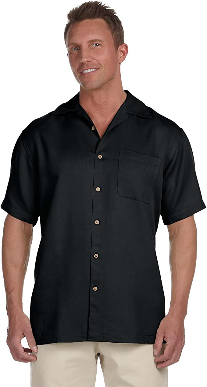 Harriton Men's Two-Tone Bahama Cord Camp Shirt