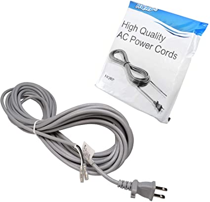 HQRP AC Power Cord Compatible with Dyson DC14 Upright Vacuum Cleaner DC-14 Mains Cable DC 14 All Floors, DC14 Animal, DC14 Low Reach, DC14 Total Clean, DC14 Full Kit, DC14 Full Gear, DC14 Full Access