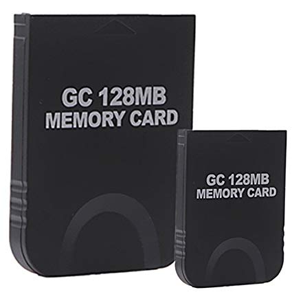 HDE 2 Pack of 128 MB Gaming Memory Cards for Nintendo Wii and GameCube (Black)