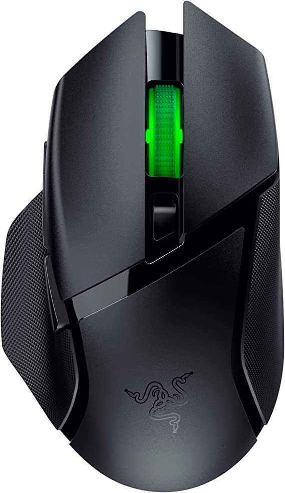 Razer Basilisk V3 X HyperSpeed Customizable Wireless Gaming Mouse: Mechanical Switches Gen-2-5G Advanced 18K Optical Sensor - Chroma RGB - 9 Programmable Controls - 585 Hr Battery - Classic Black