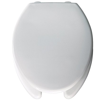 Bemis 2L2150T 000 Medic-Aid Plastic Raised Open Front Toilet Seat and Cover with 2-Inch Lift, Elongated, White