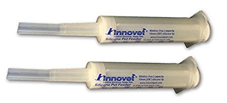 Innovet 30cc (1oz) Soft Hand Feeder with 10mm (3/8"wide) & 75mm (3"long) Silicone Tip (VALUE PACK OF 2)