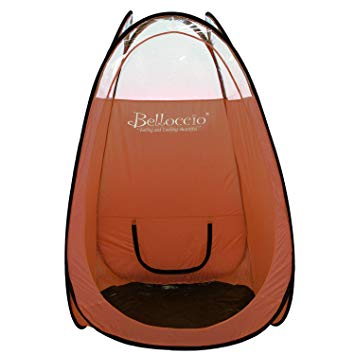 Belloccio Brand Brown Colored Professional Airbrush and Turbine Spray Tanning Tent Booth with Nylon Carrying Bag